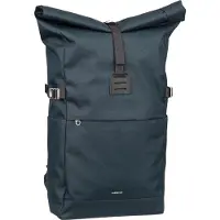 Sandqvist - Fietsforensen - Icon Rolltop Backpack M Navy voor Unisex van Aluminium - Marine blauw