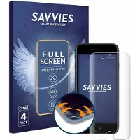 Savvies - Screenprotector voor Apple iPhone SE 2 / SE 3 - Folie Beschermfolie transparant volledig dekking 4 Stuks