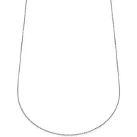Lucleon Essentials | 1 mm Zilverkleurige Ketting met Gebogen Venetiaanse Schakels
