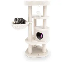 Pet Rebels Charlotte 134 krabpaal - Creme - 134 cm - met hangmat
