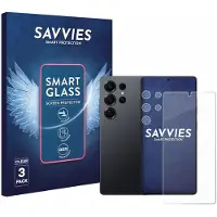 Savvies 3 Stuks Screenprotector - geschikt voor Samsung Galaxy S25 Ultra (Voor+Camera) - beschermfolie glas transparant