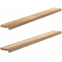 vidaXL Vensterbanken 2 st onbehandeld 140x15x2 cm massief eikenhout