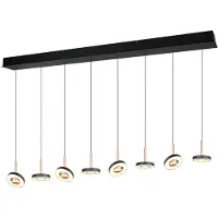 Trio Select , Hanglamp Guano mat zwart/coffee 8 x 8 watt