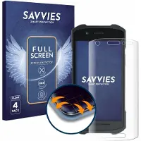 Savvies - Screenprotector voor Zebra TC21/ TC26 - Folie Beschermfolie transparant volledig dekking 4 Stuks