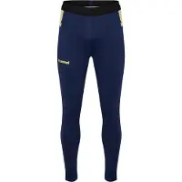 Hummel Sportbroek donkerblauw / geel