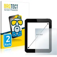 BROTECT - Screenprotector voor Tablets met 12.5 inch Schermen [277 mm x 156 mm, 16:9] Folie Beschermfolie matte 2 Stuks