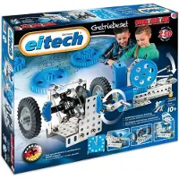 Eitech Bouwdoos – Tandwielen en Versnellingsbak – 250-delig – Metalen Bouwpakket met Motor en Gereedschap – Constructiespeelgoed – Vanaf 10 Jaar