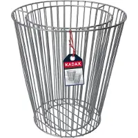 Kadax Schanskorf van verzinkt staal, steenkorf, stabiele pot, verhoogd bloembed, weerbestendige steenkorf, ronde draadmand, plantenmand, bloempot (diameter 36 cm)