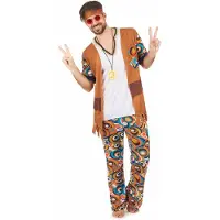 Vegaoo - Flower power outfit voor heren