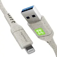 Xtrememac Eco Line Usb A naar Lightning Kabel 1m Kunststof Crème