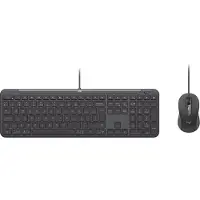 Logitech Signature Slim Combo MK620 voor zakelijk gebruik, met kabel, USB-aansluiting, schaarmecanisme, QWERTY-lay-out, grafietkleur. Inclusief muis