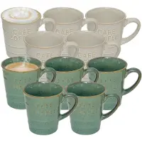 Secret De Gourmet Koffiemokken - 10x stuks - 200 ml - kleuren gemixt