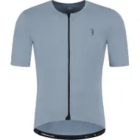Bbb Cycling Essence Fietsshirt Heren Korte Mouw - 15-25 °C - Ademend MTB en Wielrenshirt met 3 Achterzakken - IJs Blauw