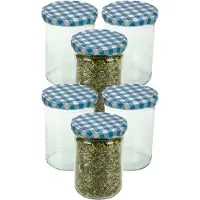 COSY&TRENDY Weckpotten / inmaakpotten - rood - 6x stuks - 230 ml - met draaideksel - glas - inmaakpotten