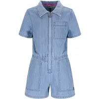 B.NOSY gestreepte playsuit light blue denim Blauw Streep - maat 122