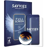 Savvies - Screenprotector voor Motorola Edge 60 Stylus - Folie Beschermfolie transparant volledig dekking 4 Stuks