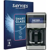 Savvies 3 Stuks Screenprotector - geschikt voor Braun PurAroma 7 - beschermfolie glas transparant