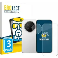 BROTECT Screenprotector 3 Stuks voor Huawei Mate 70 Air (Voor+Camera) Beschermglas transparant