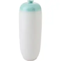J-Line vaas - keramiek - muntgroen/wit - medium