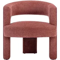 Vente-unique Fauteuil in terracotta textuurstof FONTANOVA