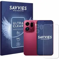 Savvies - Screenprotector voor Oppo Find X9 Pro (Voor+Camera) - Folie Beschermfolie transparant 18 Stuks