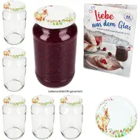 MamboCat 6-delige set weckpot 1062 ml TO 82 Osterfreude deksel incl. receptenboekje