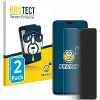 BROTECT - privacy screenprotector voor Xiaomi Redmi Note 8 2019 - Folie Beschermfolie Blauwlichtfilter 2 Stuks