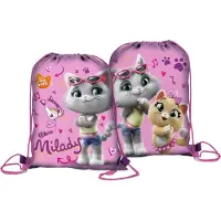44 Cats Gymtas - Zwemtas - 40 cm - Roze - Voor Kinderen