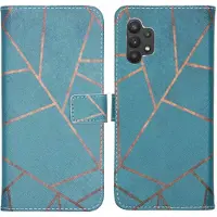 IMoshion Design Softcase Bookcase voor de Samsung Galaxy A32 (5G) - Blue Graphic