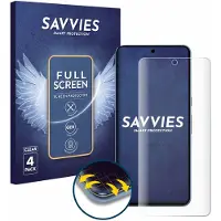 Savvies - Screenprotector voor Google Pixel 8 Pro - Folie Beschermfolie transparant volledig dekking 4 Stuks