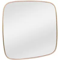 Vente-unique Vierkante spiegel van aluminium- 60 x 60 cm - Goudkleurig - ALUNI