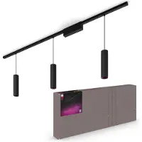 Philips Hue Perifo railverlichting plafond - 3 hanglampen - White and Color - Zwart