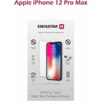 Swissten Ultra Slim Tempered Glass Screenprotector - Geschikt voor iPhone 12 Pro Max