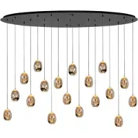 Highlight Hanglamp Golden Egg 18-lichts Ovaal