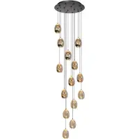 Highlight Hanglamp Golden Egg Zwart 14 Lichts