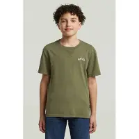 G-Star T-shirt groen Jongens Katoen Ronde hals Effen - maat 140
