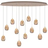 Highlight Hanglamp Champagne Egg 12-lichts Ovaal
