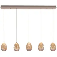 Highlight Eetkamer Hanglamp Champagne Egg 5 Lichts