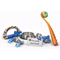 Topmast Dierboetiek - Cadeauset voor kleine honden - Voer-/drinkbak - Speeltjes - Tennisbal werper