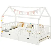 Idimex NUNA-huisbed 90 x 200 cm van massief hout - Wit