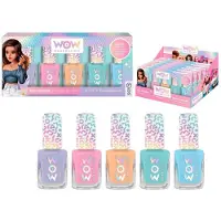 Kids Licensing Pack Of 5 Pastel Nail Polish Pots Transparant