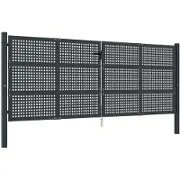 vidaXL Tuinpoort Antraciet 400x125 cm Staal
