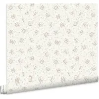 Laura Ashley Alphabet Behang - Letters - 10mx52cm - Grijs