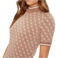 GUESS Gebreide jurk 'LISE' camel / wit