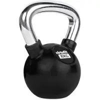 VirtuFit Kettlebell - Rubber/Chroom - 10 kg