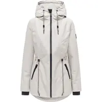 NAVAHOO Tussenparka 'Blumentanz 14' lichtbeige / zwart