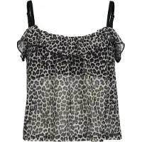 Pussy deluxe - Rockabilly Top - Leo Mesh Top - S tot XXL - voor Vrouwen - meerkleurig | Maat XL