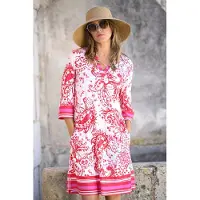 Ringella Bontgekleurd nachthemd paisley strepen - Rood - Maat - 40