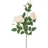 Easyplants | Kunstroos Neo deluxe 75 cm beige | Zijde | Nepbloemen | beige | Onderhoudsvrij | Kant-en-klaar