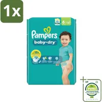 Pampers 1 x – Luiers – Baby Dry Maat 6 – 22 Luiers - Baby Luier - Droge Luier - Luier Voor Baby - Luier Maat 6 - Lekbescherming